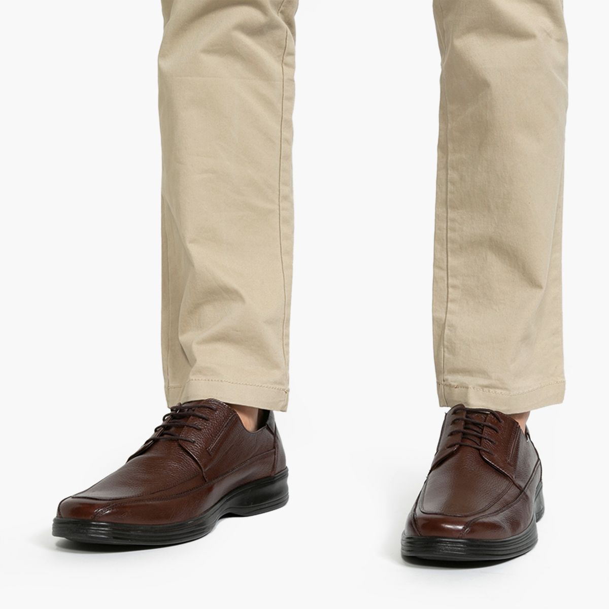 GUANTE - Guante Zapato Formal Hombre Cuero Cafe