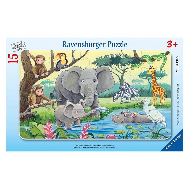 RAVENSBURGER - Puzzle Enmarcado - Animales De África Ravensburger
