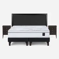ROSEN - Cama Europea King Art 4 Bd + Muebles Nolita Grafito