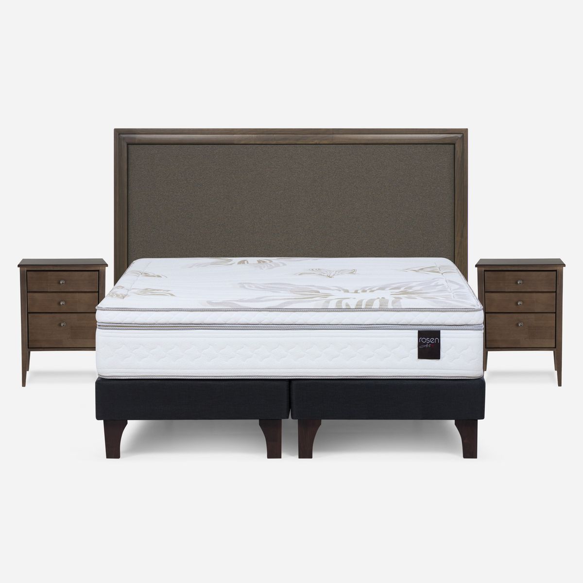 ROSEN - Cama Europea Rosen Art 4 2 Plazas Mueble + Respaldo