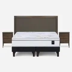 ROSEN - Cama Europea Art 4 2 Plazas Mueble + Respaldo