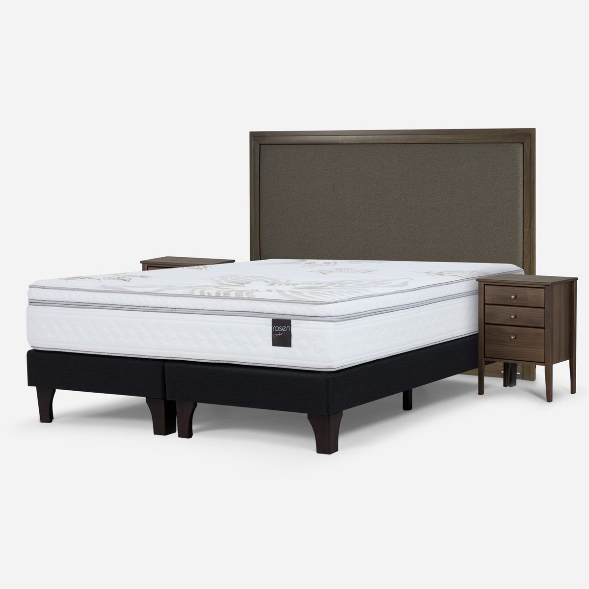 ROSEN - Cama Europea Rosen Art 4 2 Plazas Mueble + Respaldo