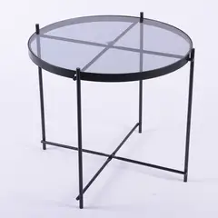 DISEÑO 3 - Mesa Centro X Negra Vidrio 430