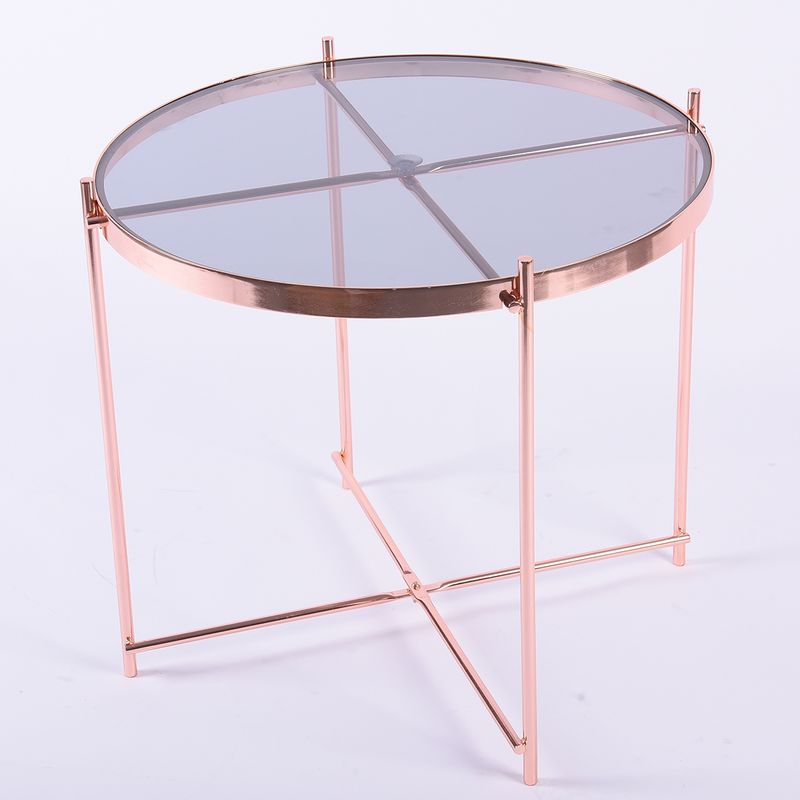 DISEÑO 3 - Mesa Centro X Cobre Vidrio 630