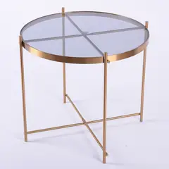 DISEÑO 3 - Mesa Centro X Bronce Vidrio 830