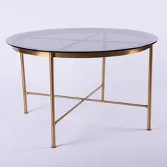 DISEÑO 3 - Mesa Centro Glx Bronce Vidrio