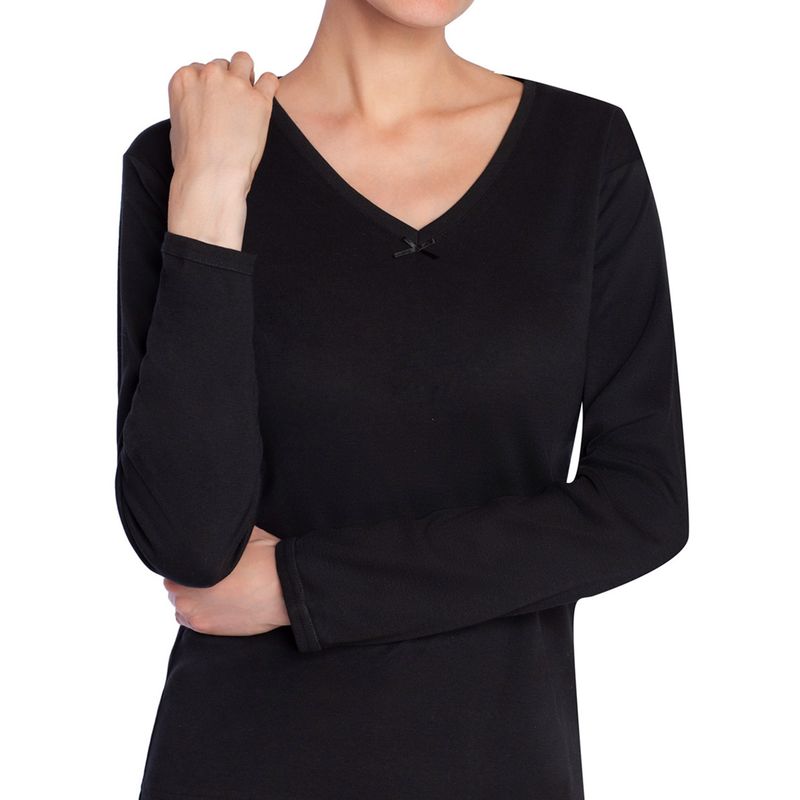 MONARCH - Polera Manga Larga Algodón Mujer Monarch