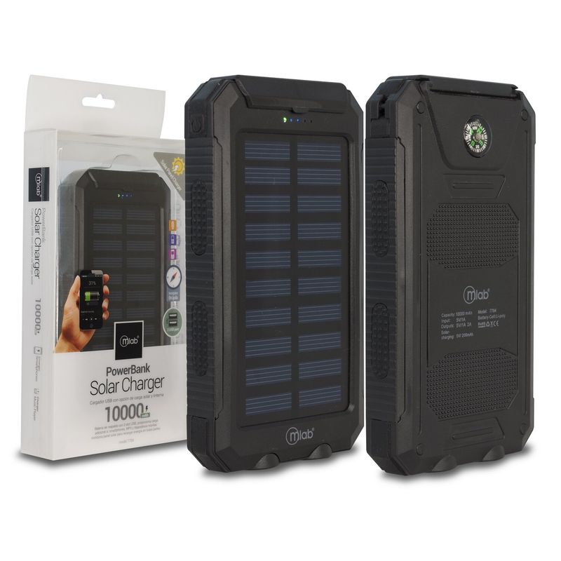 MLAB - Powerbank Solar 2 Usb 10000mah C/Brújula