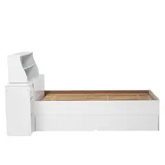 DECOCASA - Base de Cama + Velador Escritorio Retráctil