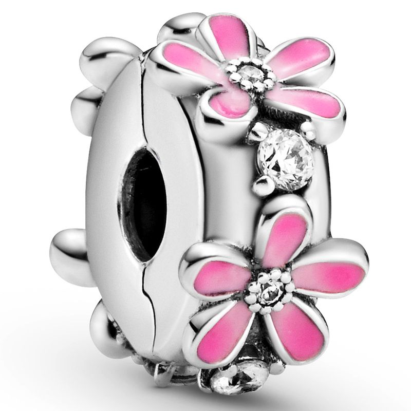 PANDORA - Clip Margaritas Rosas Mujer Pandora
