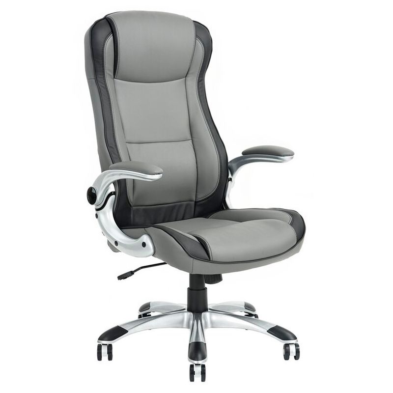 NOVAHUS - Silla De Oficina Pu Ergonómica Ajustable  Gris