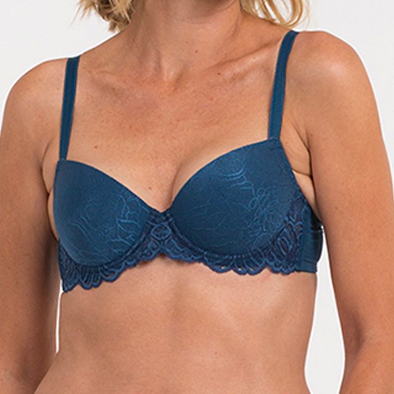 FLORES - Sostén Balconet Doble Push Up Mujer Flores