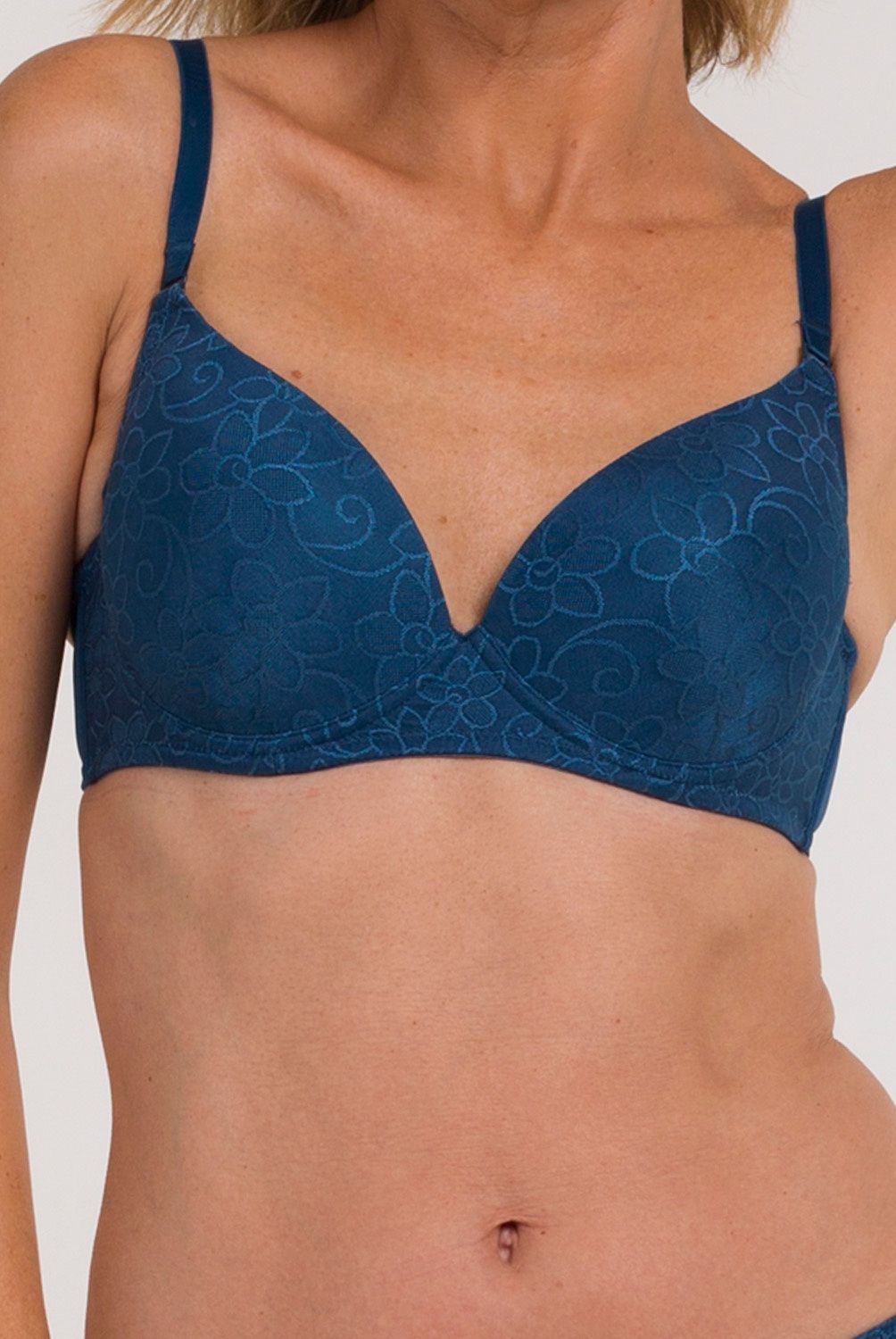 FLORES - Sostén Balconet Push Up Mujer Flores