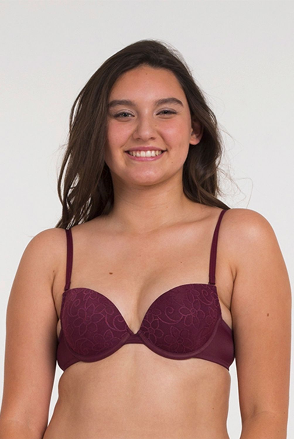 FLORES - Sostén Balconet Push Up Mujer Flores