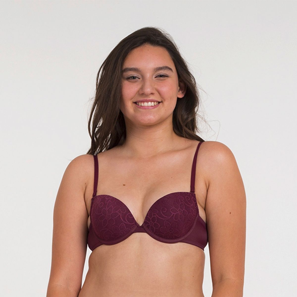 FLORES - Sostén Balconet Push Up Mujer Flores