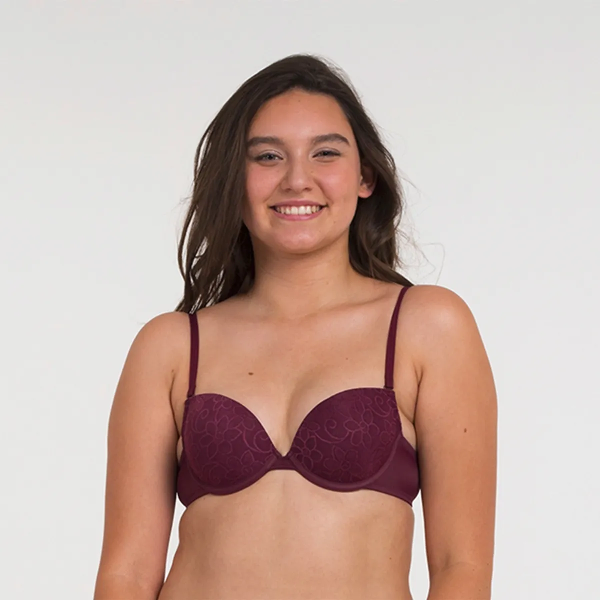 FLORES - Sostén Balconet Push Up Mujer Flores