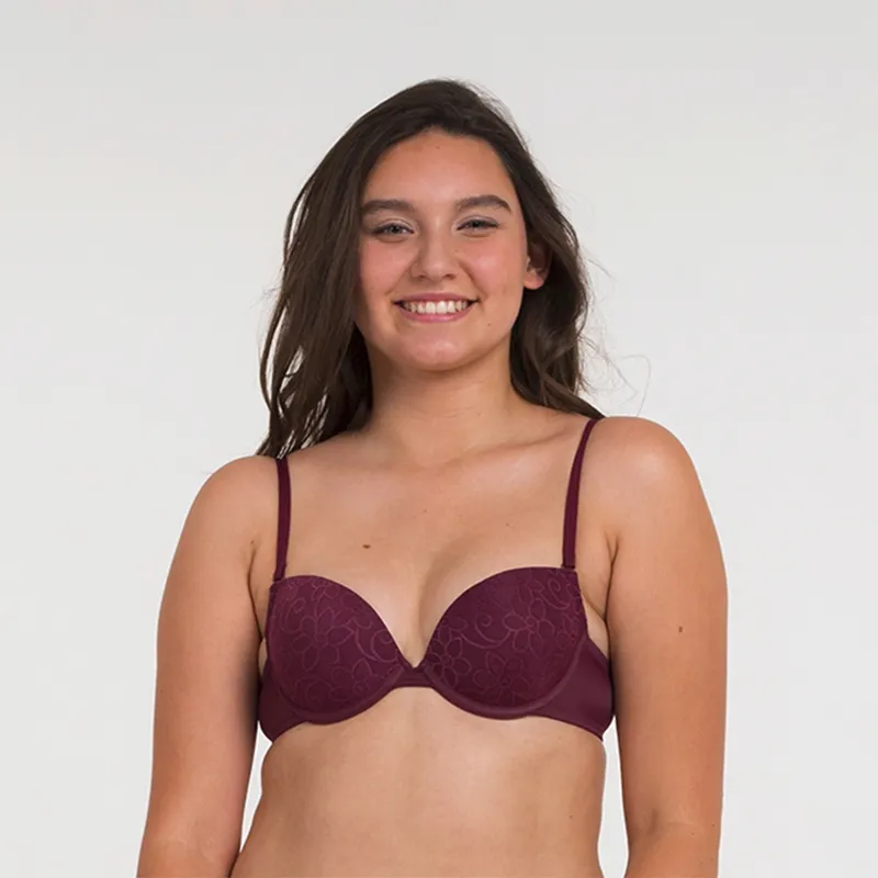 FLORES - Sostén Balconet Push Up Mujer Flores