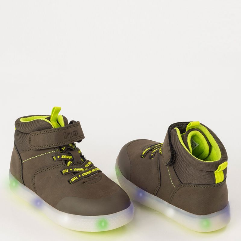 COLLOKY - Zapatilla Niño Luces Verde