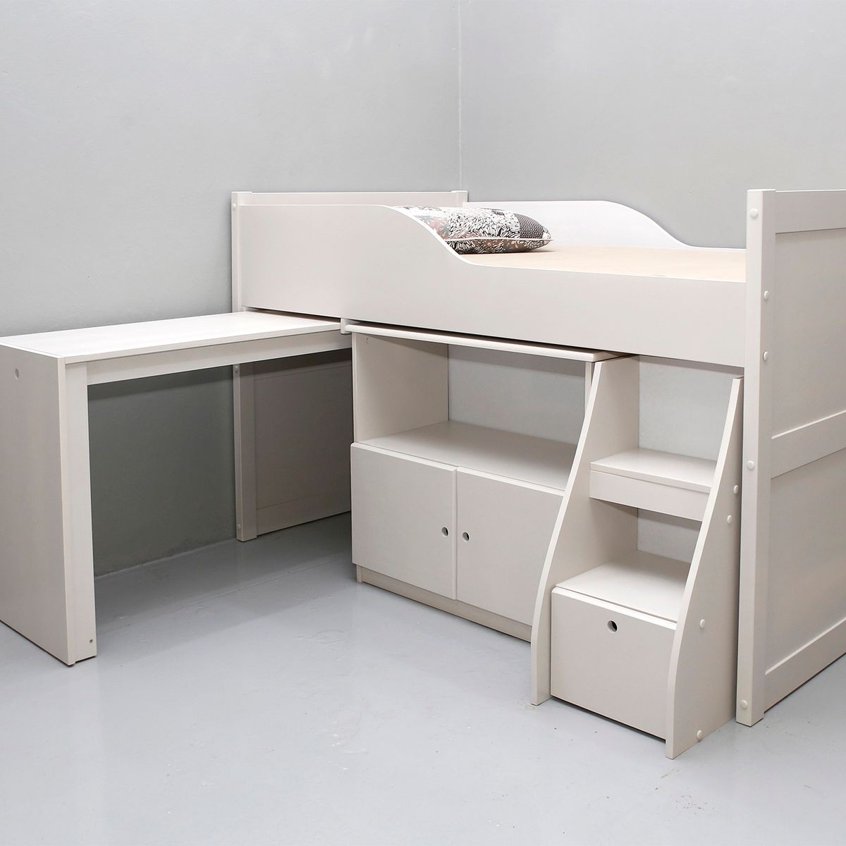 DECOCASA - Cama Escritorio 1.5 Plazas Madera Blanco