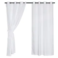MASHINI - Set Cortinas Jqd Ar 140X220 Cm Chevron White
