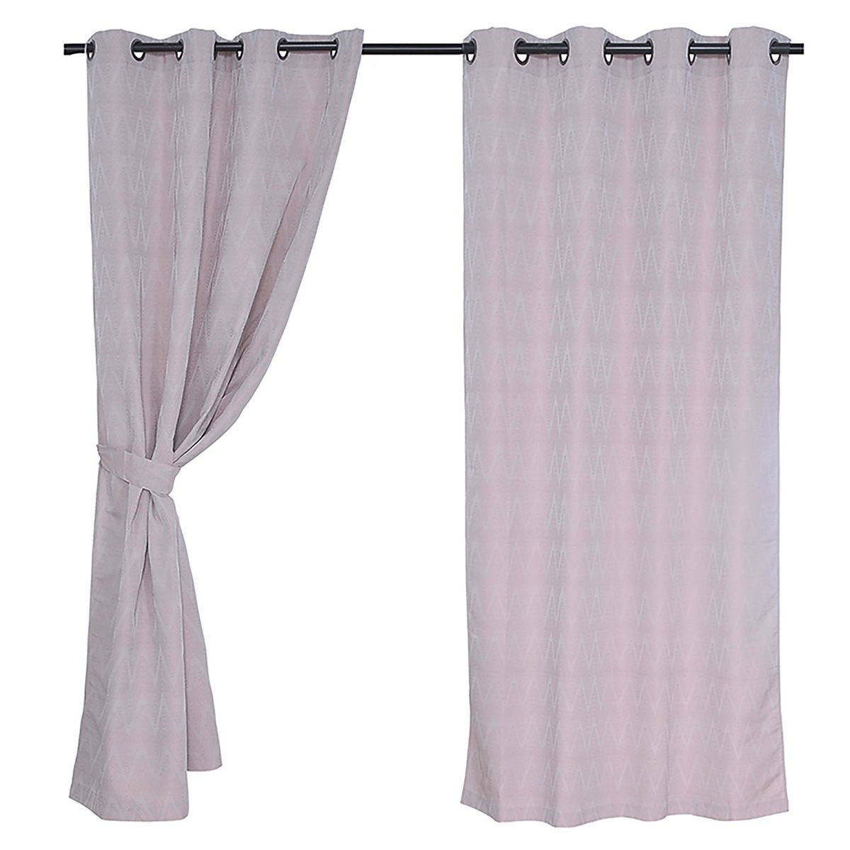 MASHINI - Set Cortinas 140X220 Cm Chevron Beige Mashini