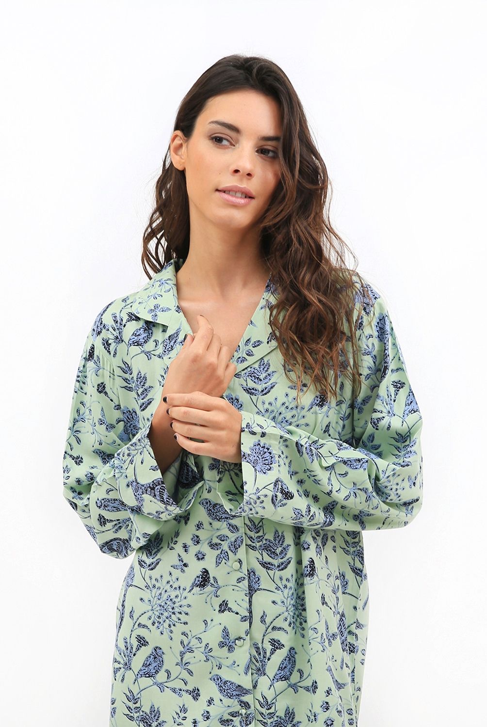 LOUNGE - Camisa Dormir Jungle Green