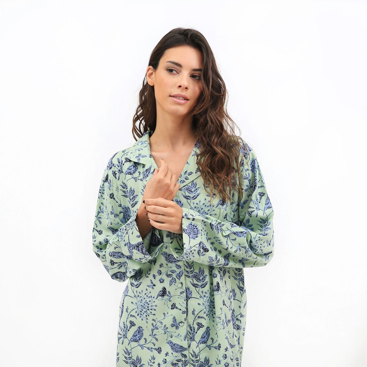 LOUNGE - Camisa Dormir Jungle Green