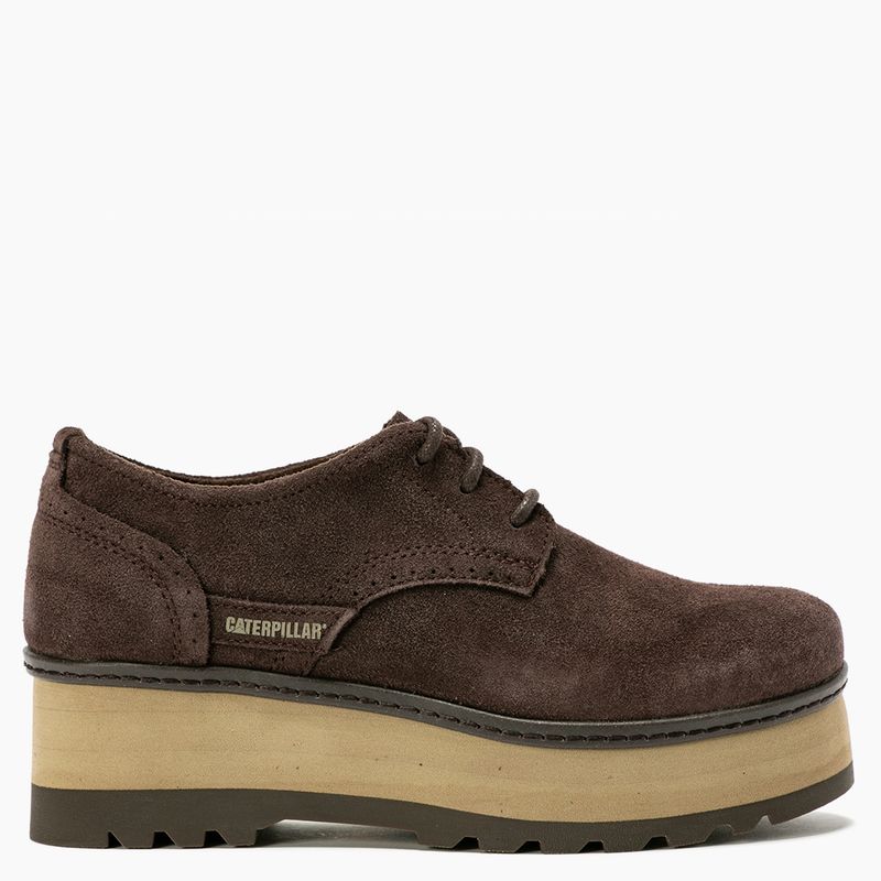 CAT - Zapatilla Urbana Mujer Cuero Café