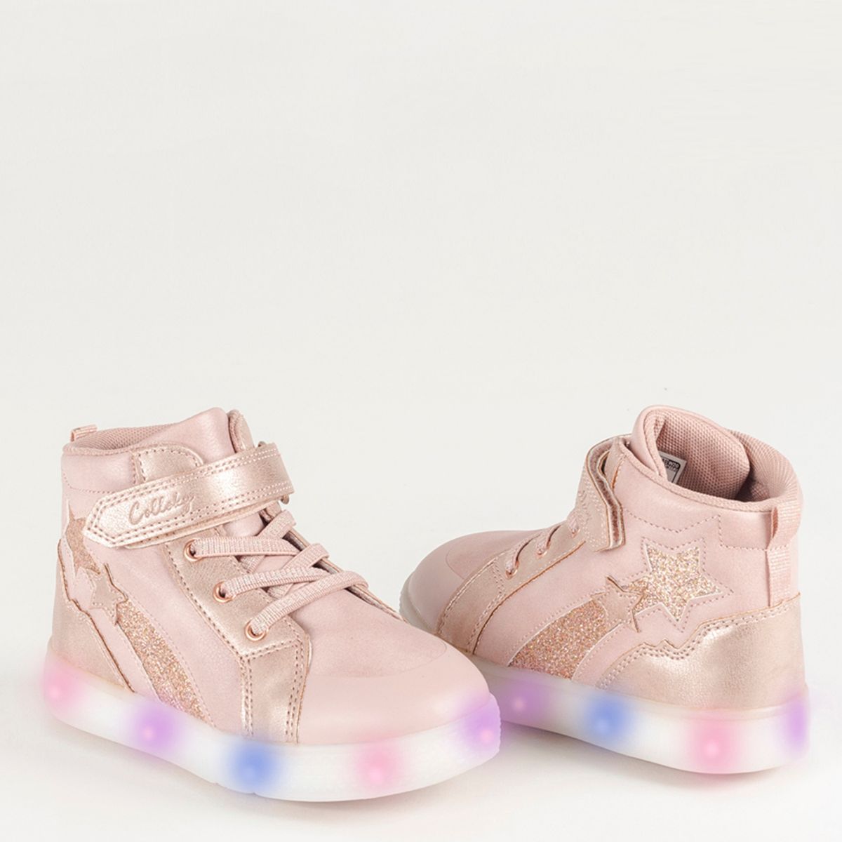 COLLOKY - Zapatilla Niña Luces Rosada