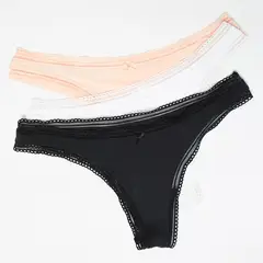 ETAM - Pack 3 Calzón Tanga Jude Mujer