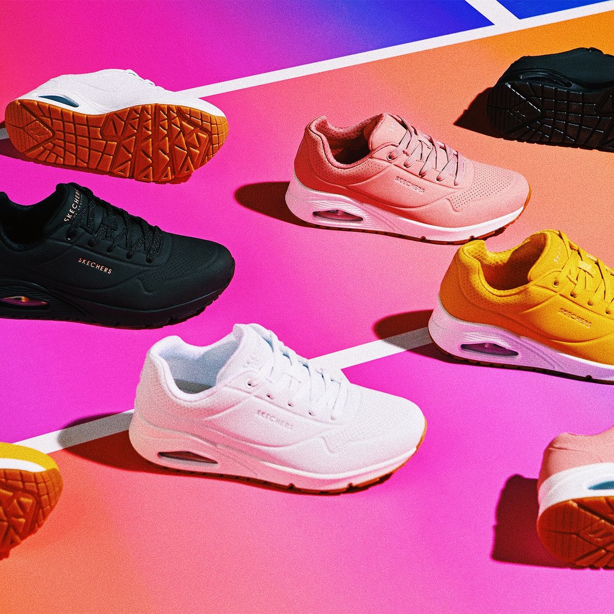 SKECHERS - Zapatilla Urbana Mujer Amarilla