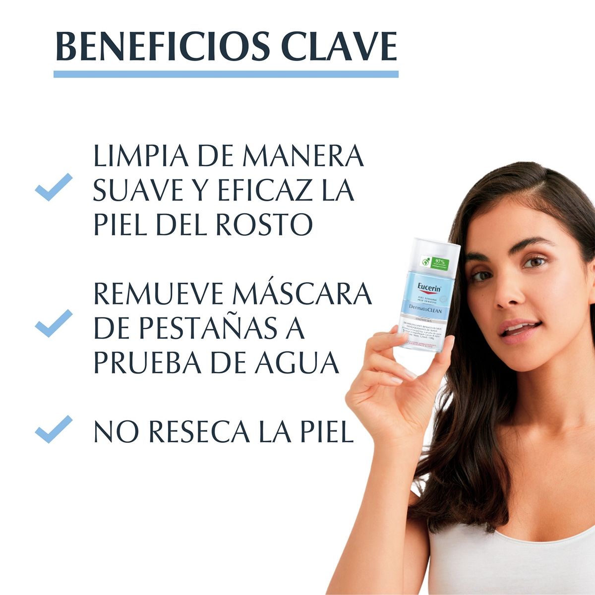 EUCERIN - Desmaquillante Bifásico De Ojos Dermatoclean 125 Ml Eucerin