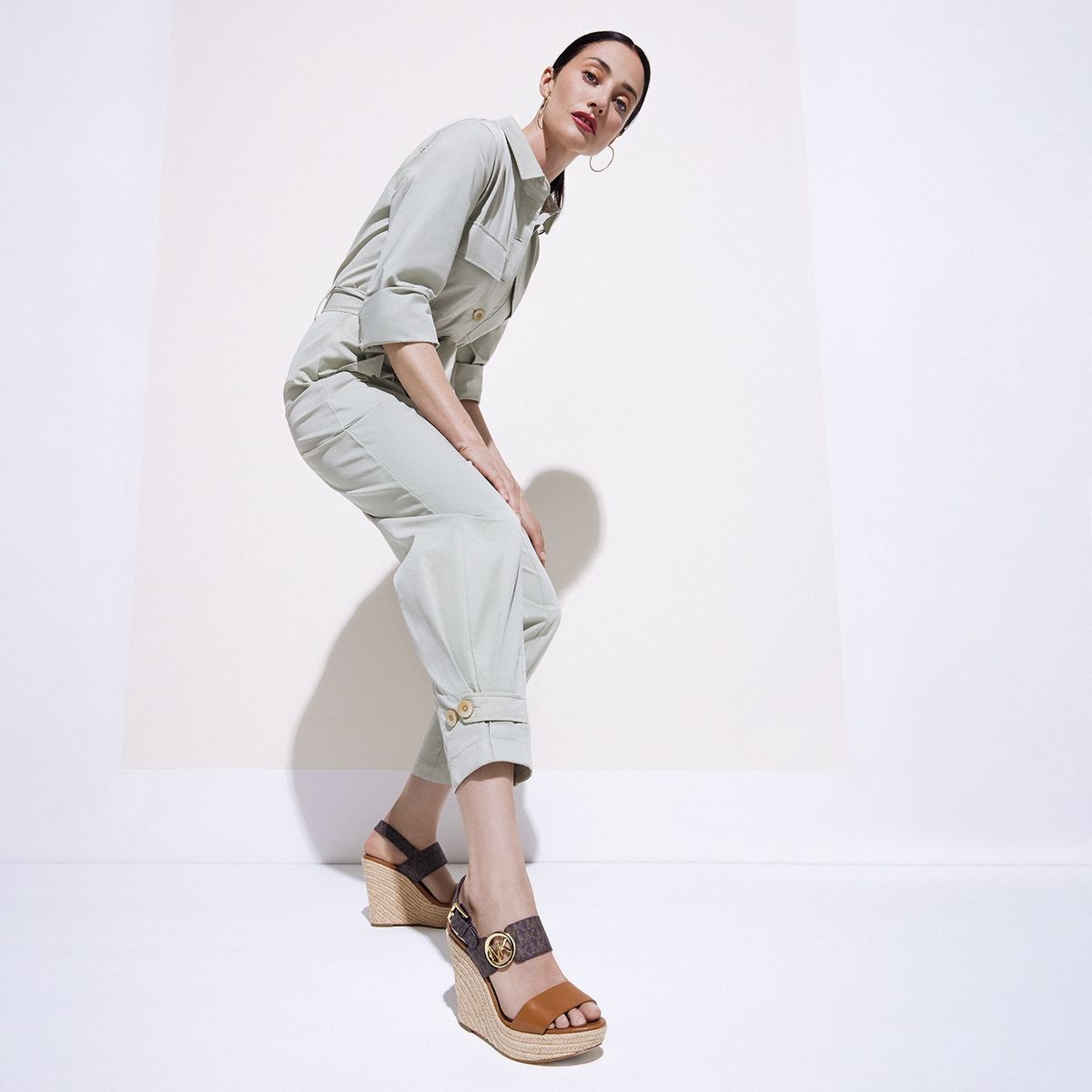 MICHAEL KORS - Sandalia Mujer Cuero Café