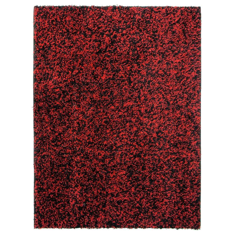 IDETEX - Bajada de Cama Shaggy Bicolor Red Black Idetex