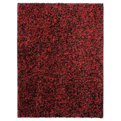 IDETEX - Bajada de Cama Shaggy Bicolor Red Black