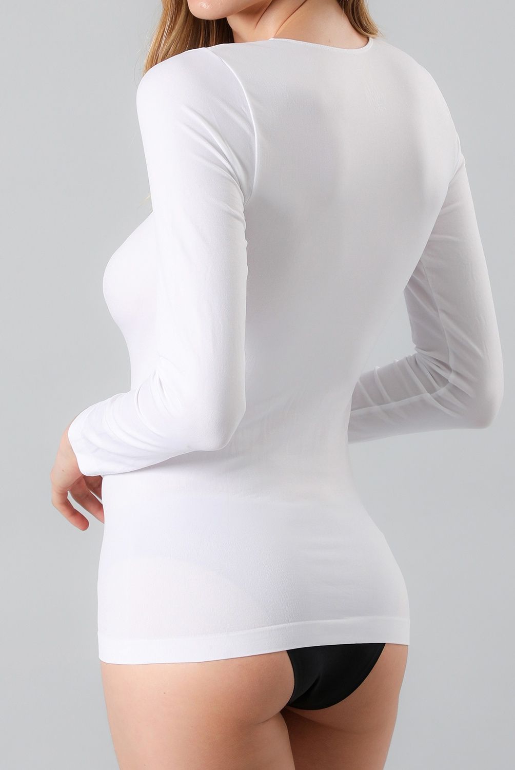 FLORES - Polera Manga Larga Mujer Flores