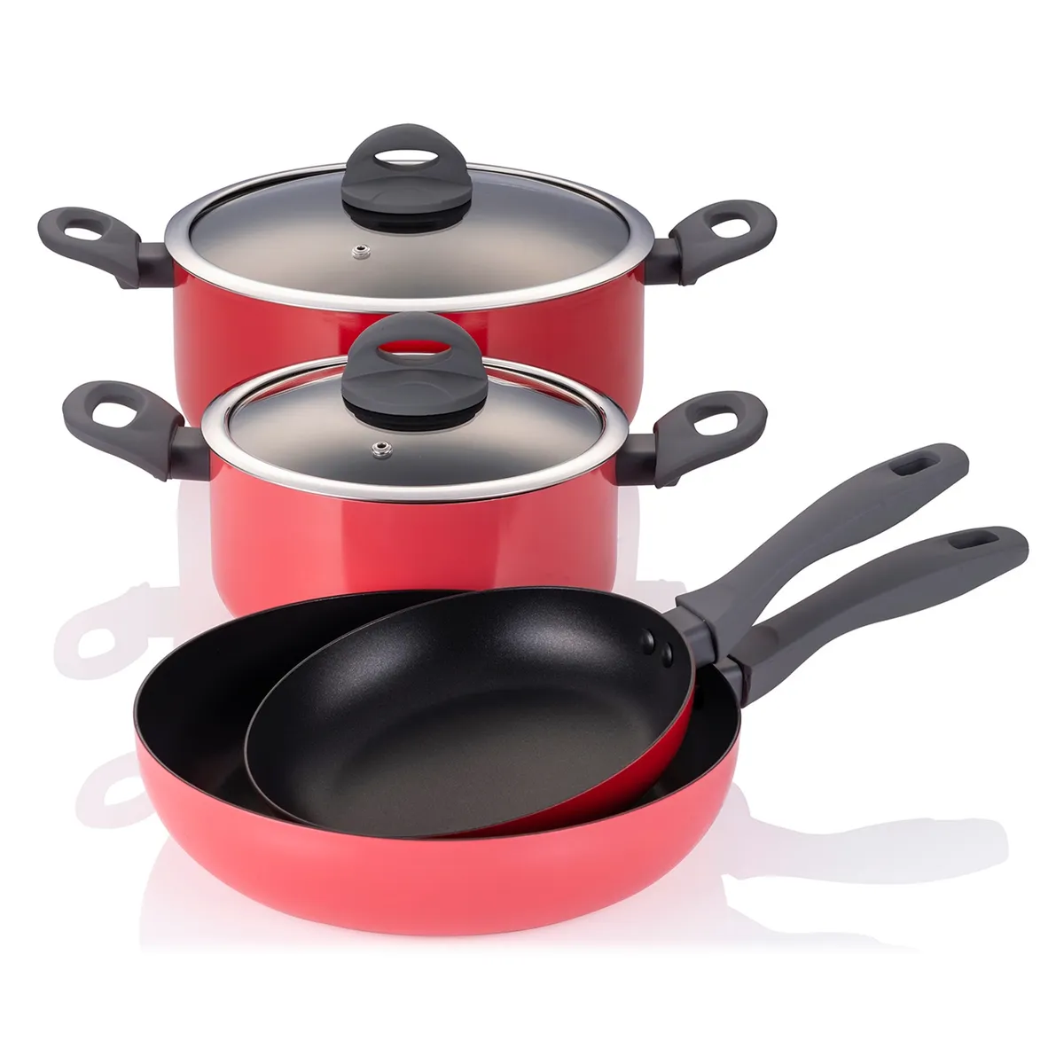 FANTUZZI - Baterías De Cocina Antiadherente Aluminio Arrecife 6 Pzas Fantuzzi