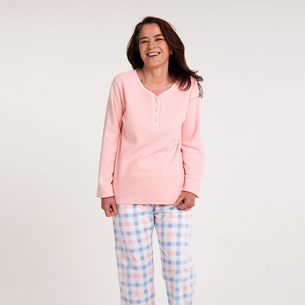 FLORES - Pijama Micropolar mujer