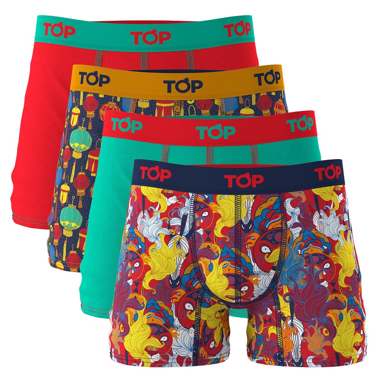 TOP - Pack de 4 Boxer de Algodón Hombre