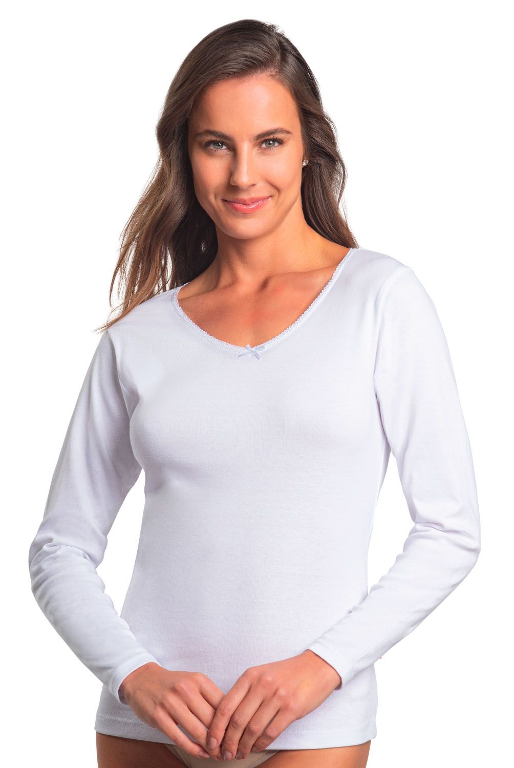 CAFFARENA - Camiseta Cuello Redondo Mujer Caffarena