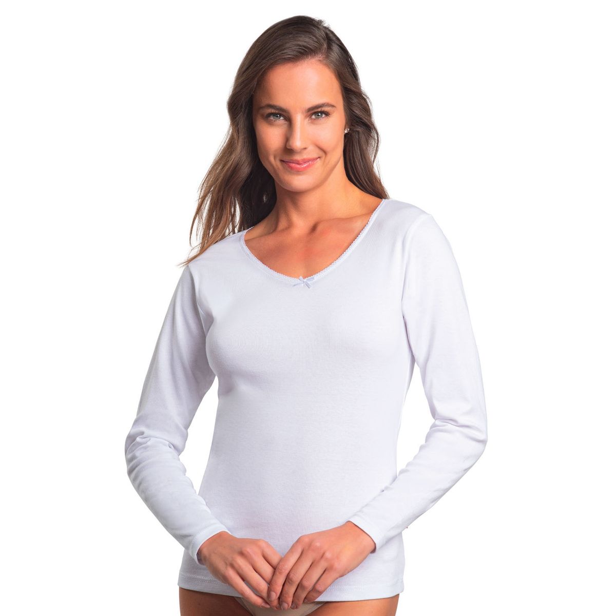CAFFARENA - Camiseta Cuello Redondo Mujer Caffarena