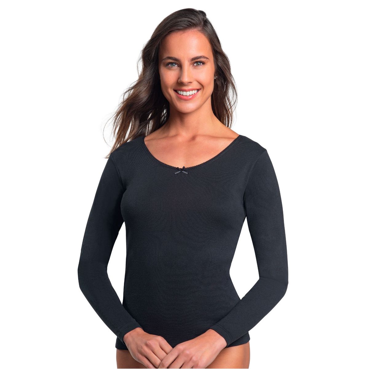 CAFFARENA - Camiseta Cuello Redondo Mujer Caffarena