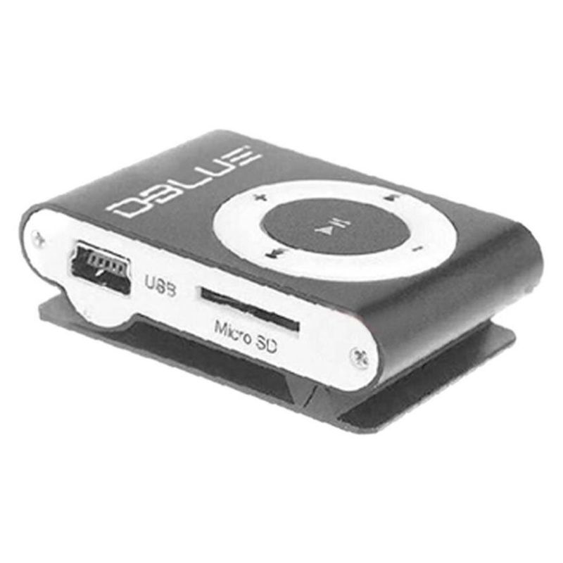 DBLUE - Reproductor Mp3 Clip Micro Sd Silver