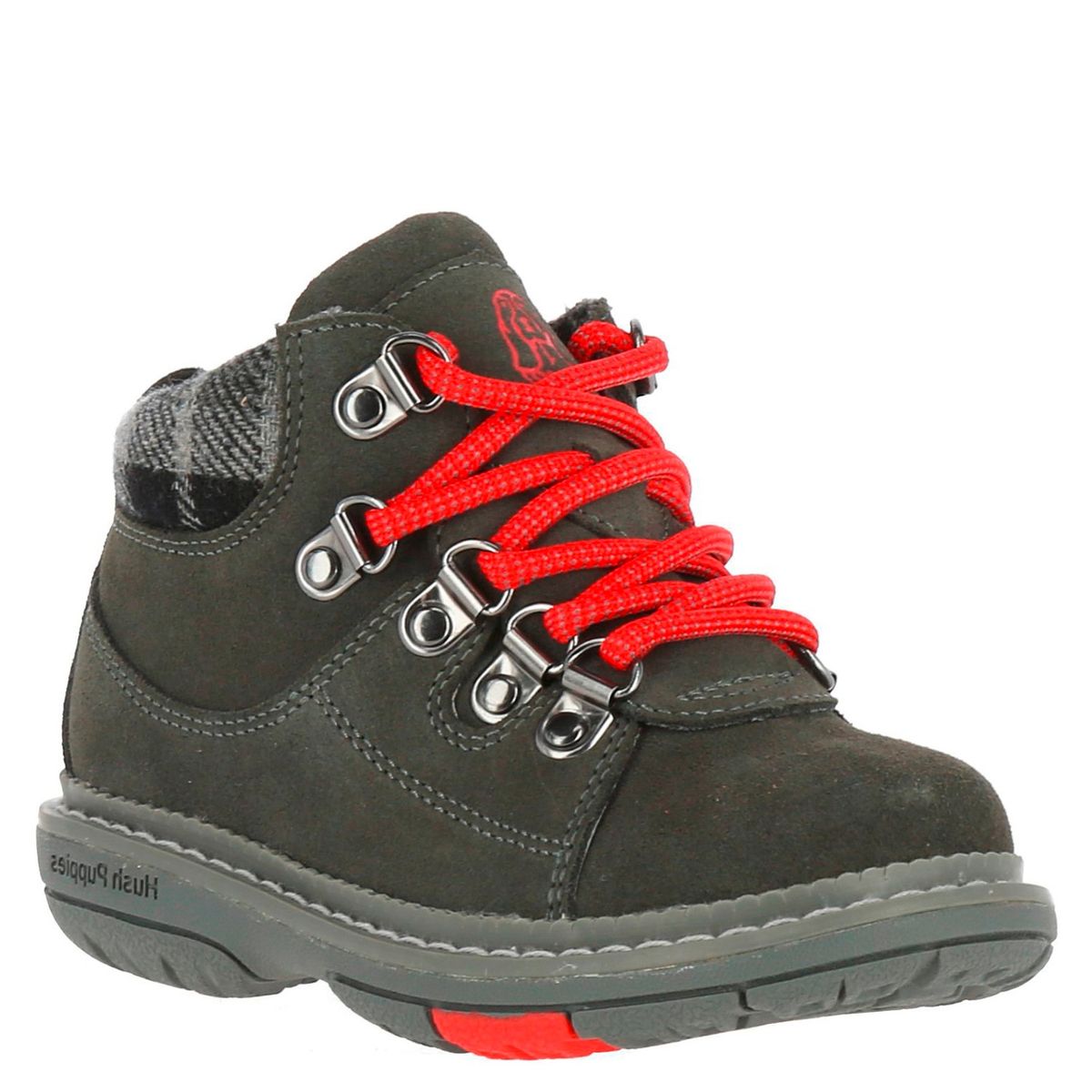 HUSH PUPPIES - Botín Niño Cuero Negro Hush Puppies