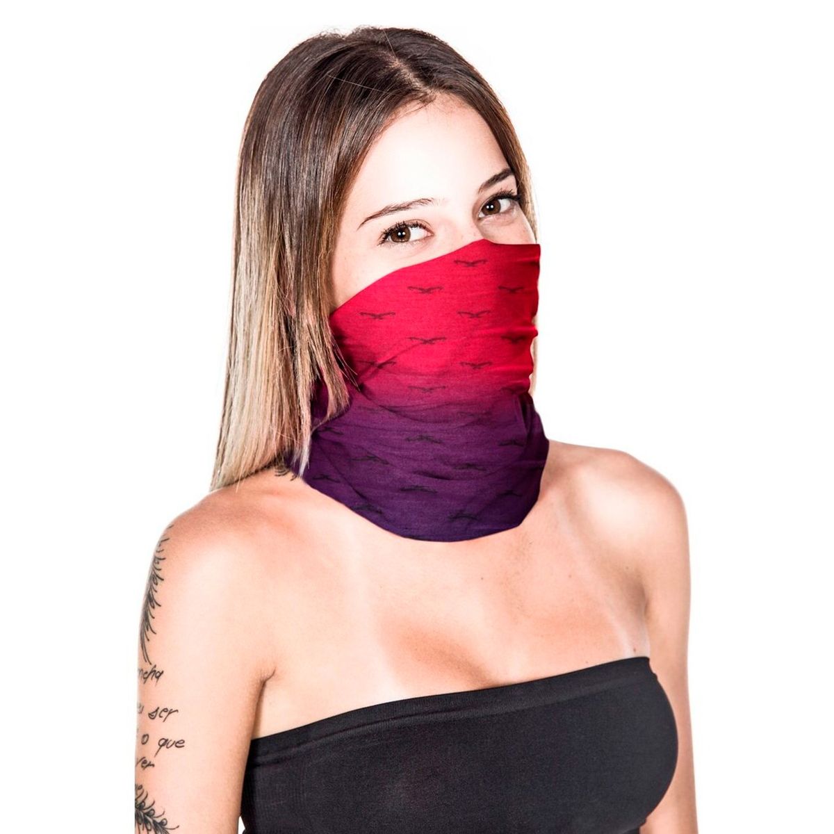 NAROO MASK - Bandana Respirable Protección Uv E3 - Rosada/Morad