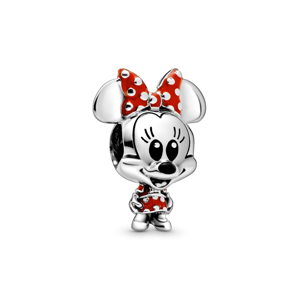 PANDORA - Charm Minnie Mouse Con Vestido Y Lazo De Lunares De Disney Mujer Pandora
