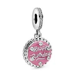 PANDORA - Charm Tarta De Cumpleanos Rosa De Plata Mujer
