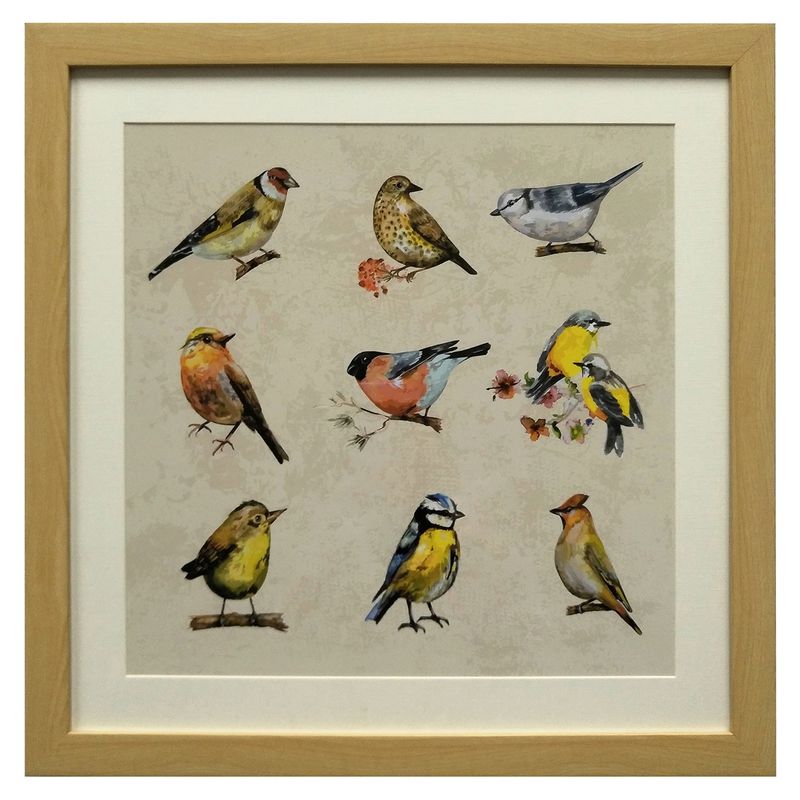 RONDA - Cuadro Conjunto Pájaros 50X50 Cm Ronda