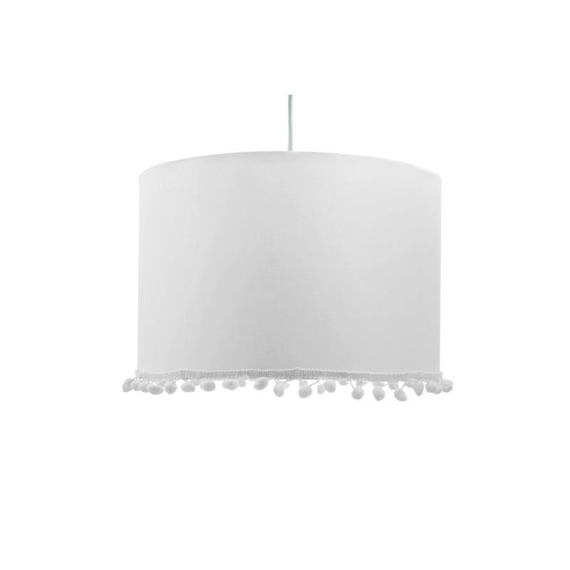 LIGHTME - Lámpara Colgar Pompon Blanco 1L Lightme