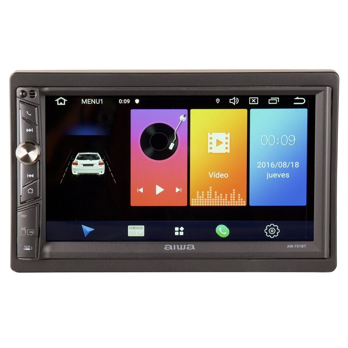 AIWA - Radio 2 Din Android Aiwa Wifi Quad-Core AW-701BT